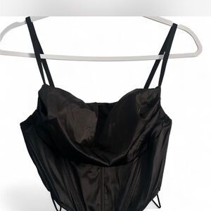 Urban Outfitters Black Satin Corset